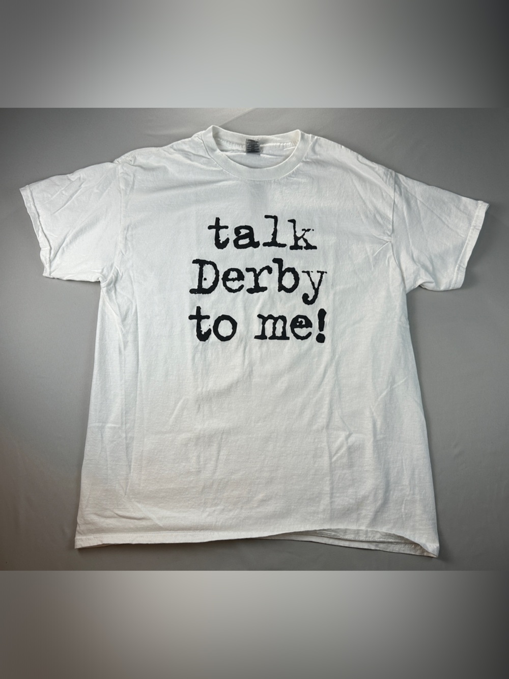 Talk Derby to Me Men’s Shirt Short Sleeve White